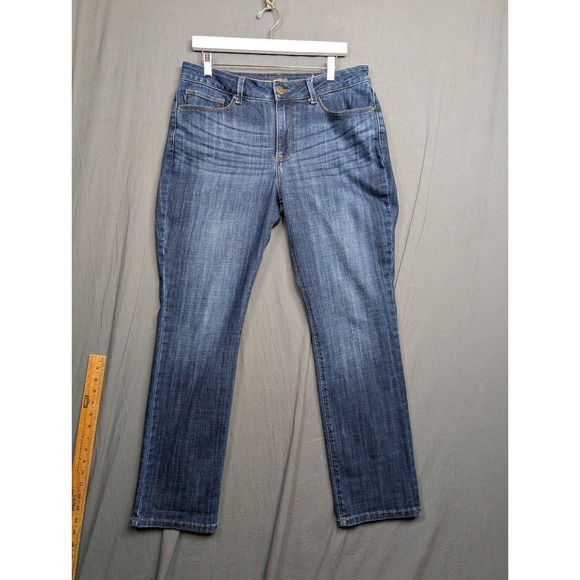 Levi's Denim - Lee Womens‎ Size 14 Medium Mid Rise Straight Leg Denim Blue Jeans